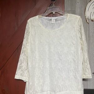 Cathy Daniels Cream Lace Blouse